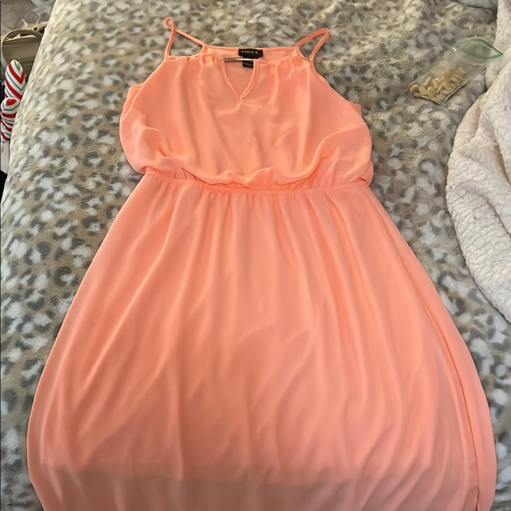 Peach Sleeveless Dress